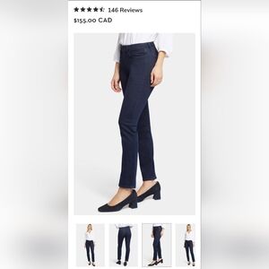 NYDJ Dark Blue Straight Leg Jeans